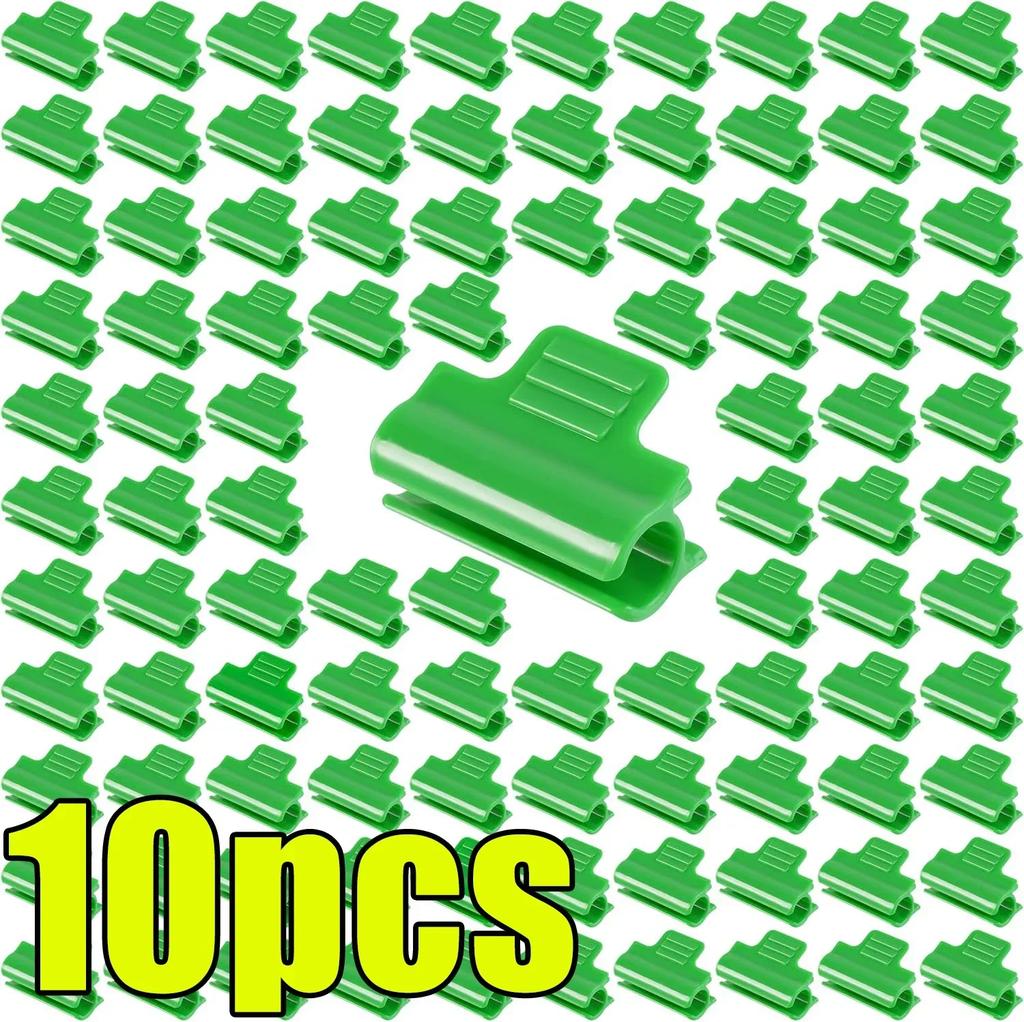 Plant Garden Tunnel Hoop Clamps For Fix Greenhouse Accessories With Insulation Film Plants Roots Stems Support Frame Green Clips