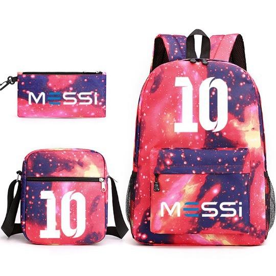 Peripheral Printed Schoolbag 3-Piece Pencil Case Shoulder Bag Backpack