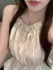Korean Style Sleeveless Halter Top: Elegant, High-Waisted, Age-Reducing Summer Camisole for Women
