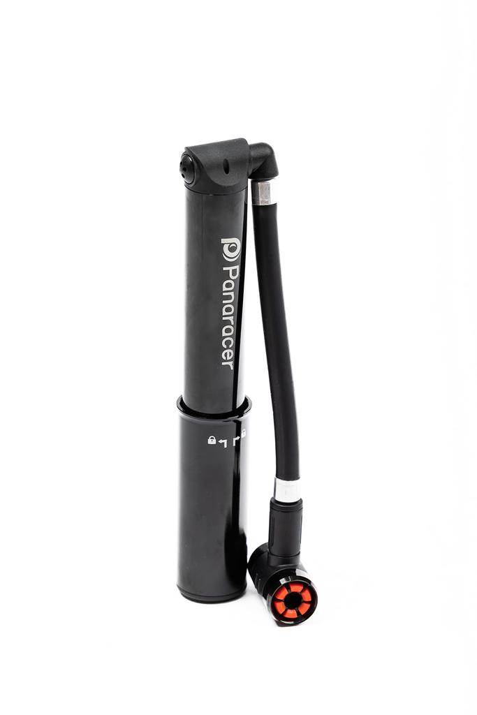 Panaracer Bicycle Pump, One-Touch Installation, Portable High-Pressure, US/French Compatible, Black, Lightweight, BMP-23AEZ-B