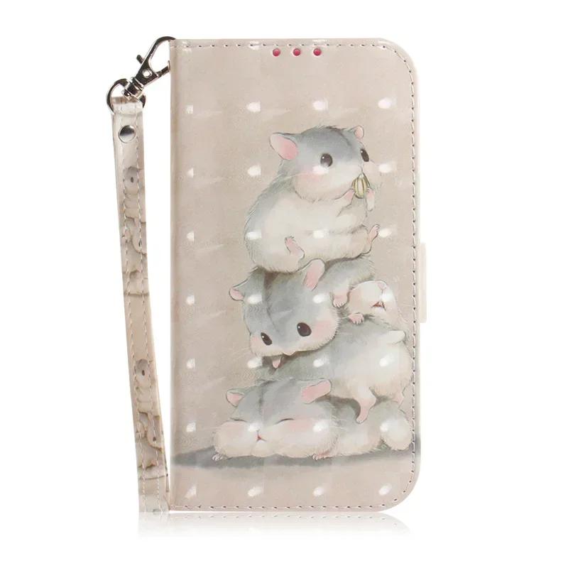 New Painted Case for Xiaomi Poco M6 X6 C65 Pro Wallet Case Xiomi Mi PocoM6 PocoX6 Pro PocoC65 Cartoon Flower Leather Book Cover