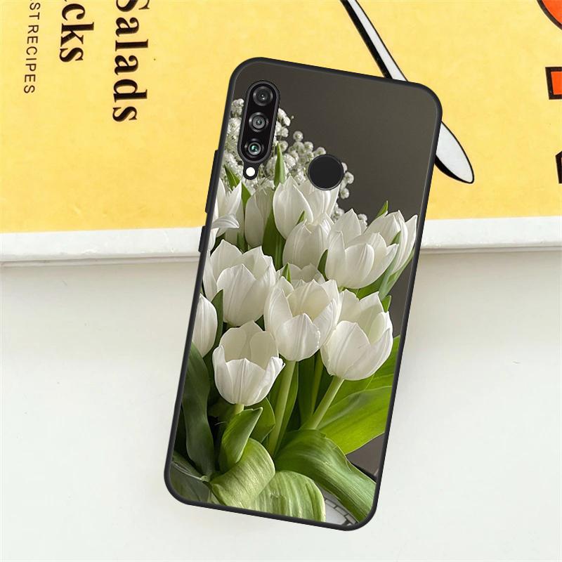 Spring Tulips Flower For Huawei Nova Y61 Y73 Y70 Y72 Y60 Y90 Y91 7i 8i 11i 12i 12s 9 10 SE P20 P30 P40 Lite Case