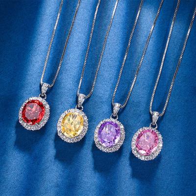 Schmuck Kupferboden Vergoldet Hochkohlenstoff Diamant Eisblumen Schliff Taubenei Kupfer Einlegearbeit Schlichter Anhänger Weiblich 10 * 12