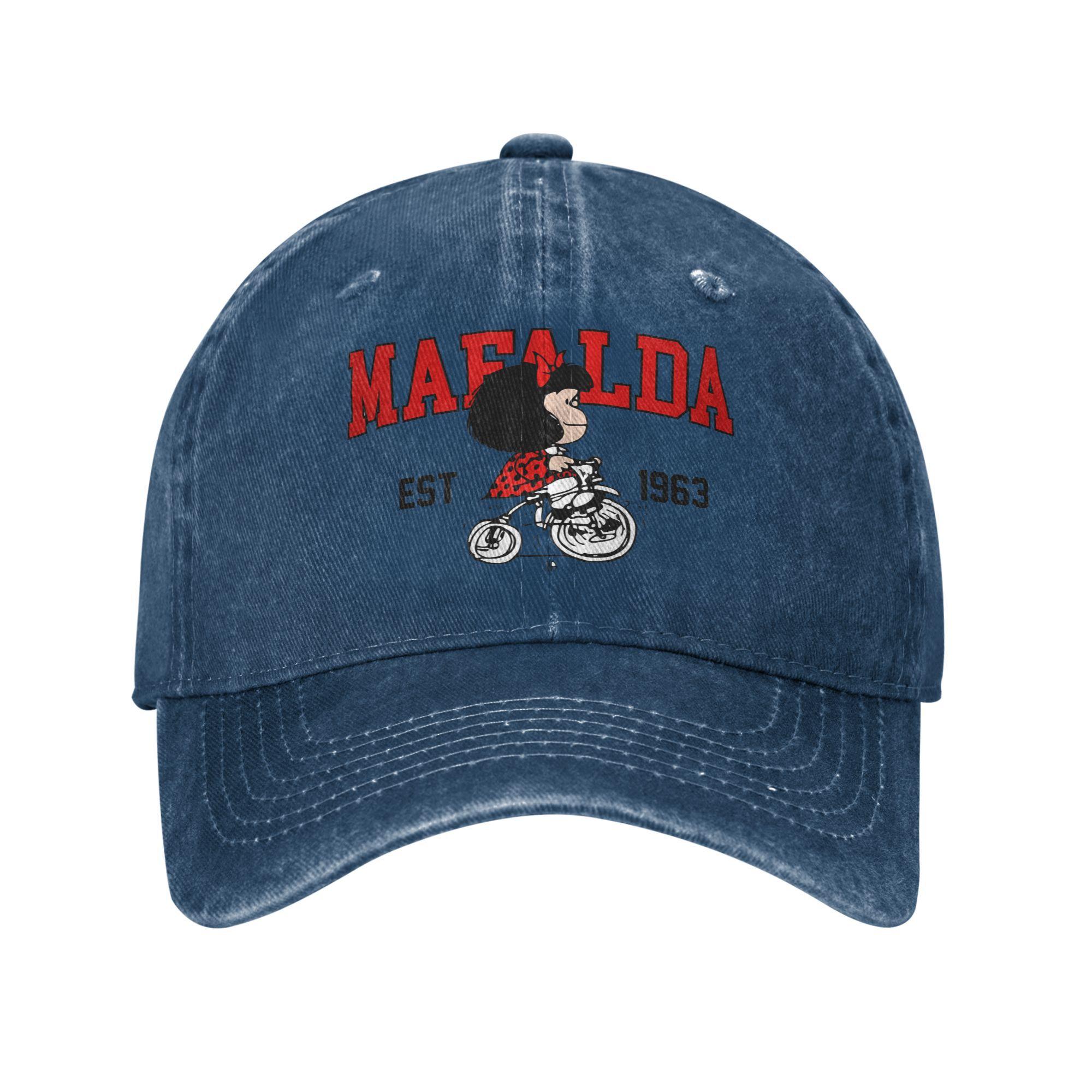 

Mafalda Cartoon 1963 Casual Baseball Cap For Unisex WoUnisex Summer Hiking Fishing Trucker Hat Vintage SunProof Snapback Cap One Size