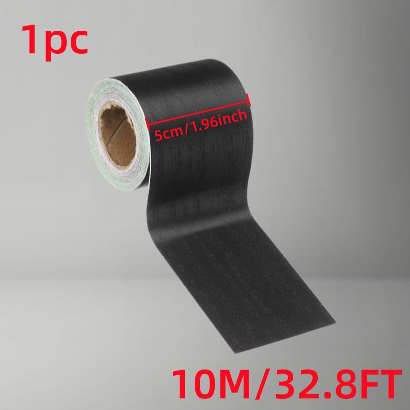 

Black wood grain sticker border, detachable waterproof mirror border, bathroom mirror frame border, table and chair border