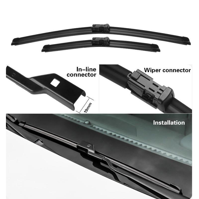 For Jeep Renegade 2015 2016 2017 2018 2019 BU Front Rear Wiper Blades Windshield Brushes Windscreen Window Car Accessories