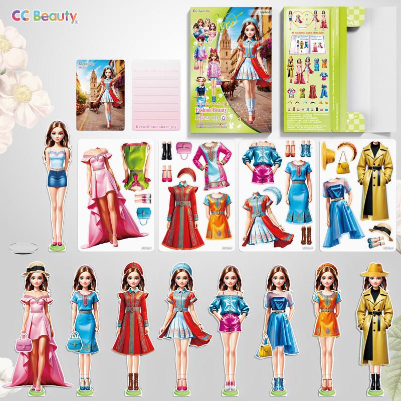 Dress Up Magnetic Toys Magnet Paper Princess Girl Toddler Travel Activities