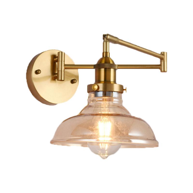 Vintage Glass Wall Sconce Cognac For Living Room Bedroom Study Hallway Stairwell Indoor Lighting Fixtures