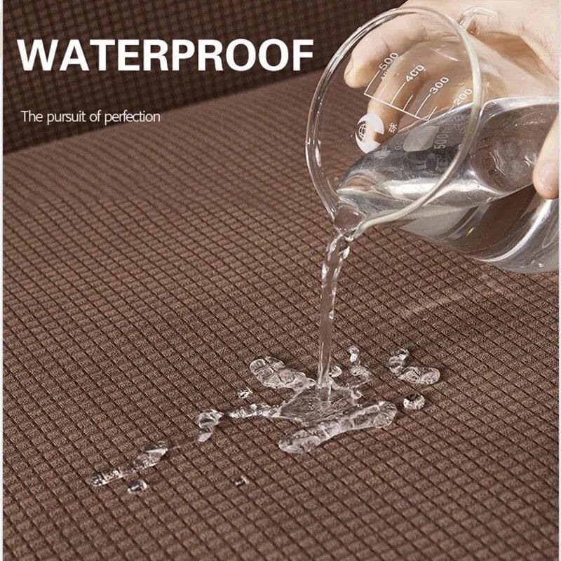 Waterproof Thick Sofa Covers For Living Room Jacquard Solid Color Couch Cover Corner Sofa Slipcovers L Shape Sofa Protector 1PC