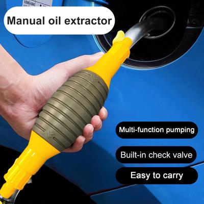 Portable Manual Fuel Transfer Pump with Flexible Hose Easy To Use Reusable Versatile Siphon Pump Liquid Sucker Pump