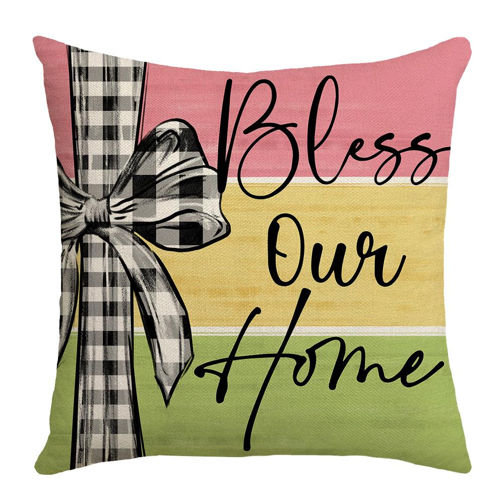 Spring Letter Flower Plant Digital Printing New Home Atmosphere Bedroom Living Room Office Cushions