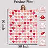 Summer Lightweight Mom Throw Blanket with Hearts 60 x 50 Inch for Sofa,Bed & Air Conditioning Rooms,Cooling Flannel Blanket for