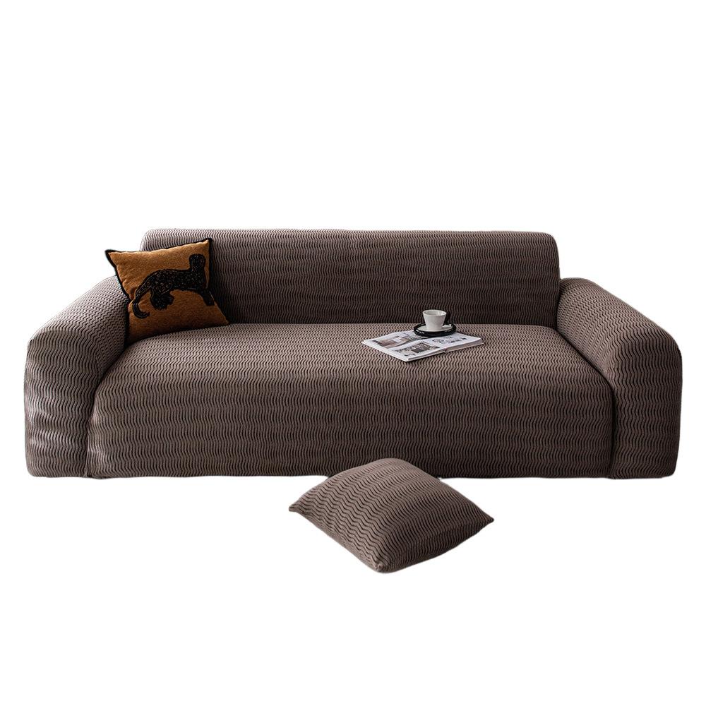 Modern Light Luxury Style Velvet Sofa Cover Autumn and Winter New Thickened Dustproof Sofa Cover High Elastic Lazy Sofa Cover
