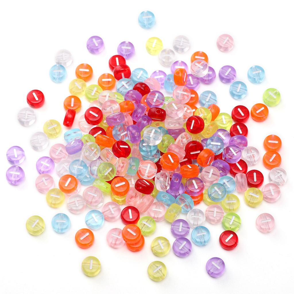 100Pcs Acrylic Letter Beads Round Loose Beads for DIY Bracelet Fashion Jewelry Making