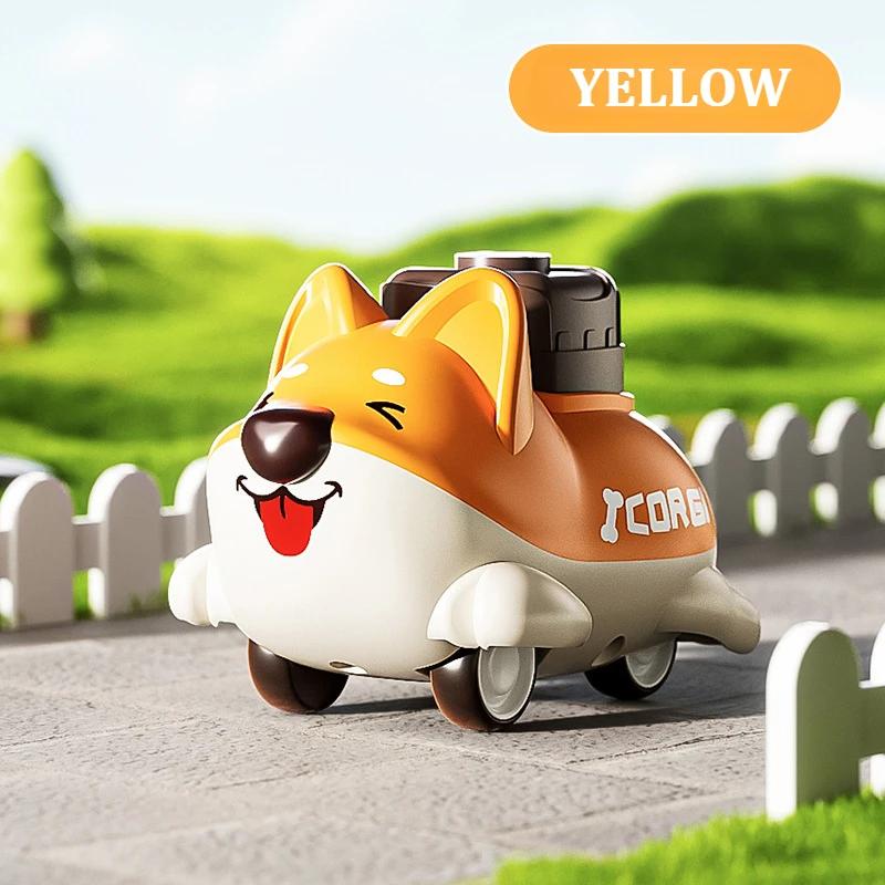 

Press and Go Car Toys for Toddlers Baby Push Go Animal Dog Puppy Cars for Infant Play Race Vehicle First Birthday Toy Gifts жёлтый