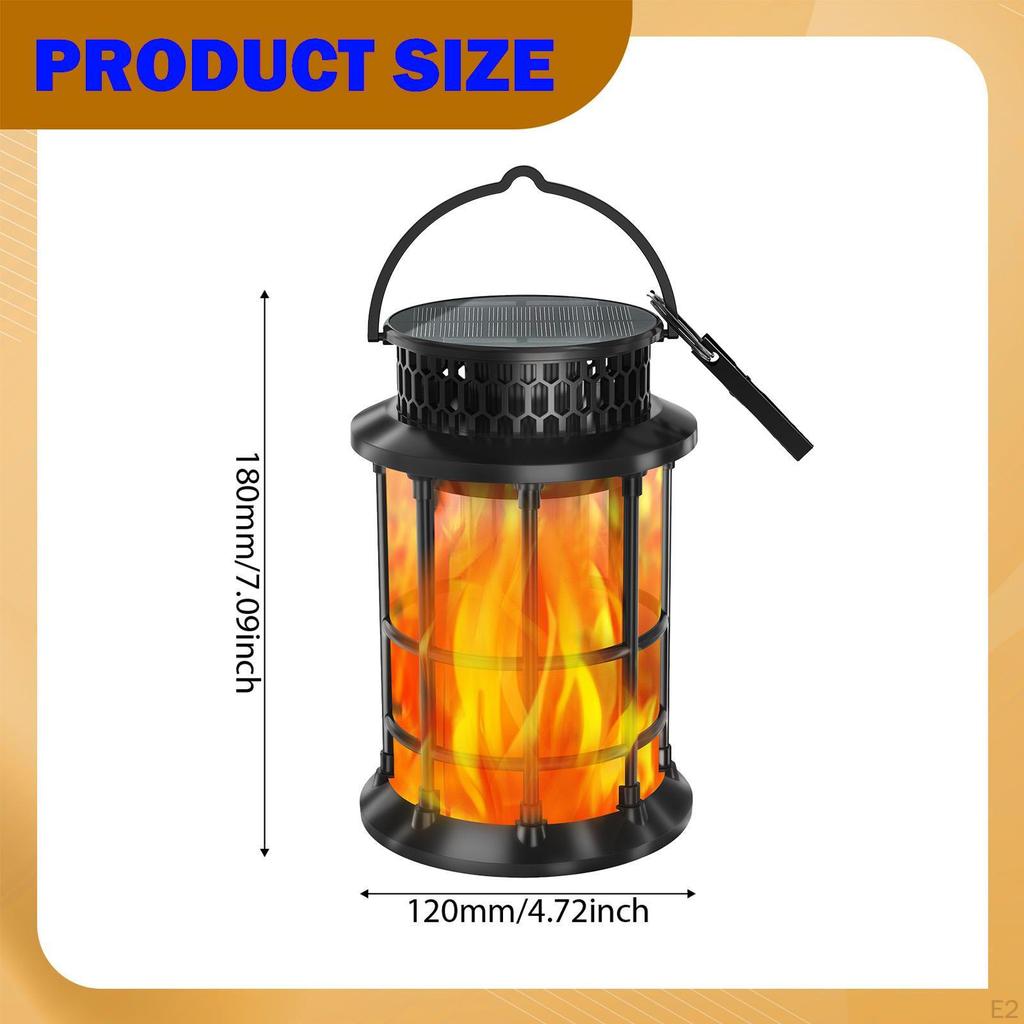 Dancing Flame Solar Lantern Landscape Lamp Outdoor Light Romantic Yard Portable LED Garden
