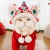 Pet New Year Tiger Head Hat Autumn and Winter Warm Dog Cat Funny Transformation Hood