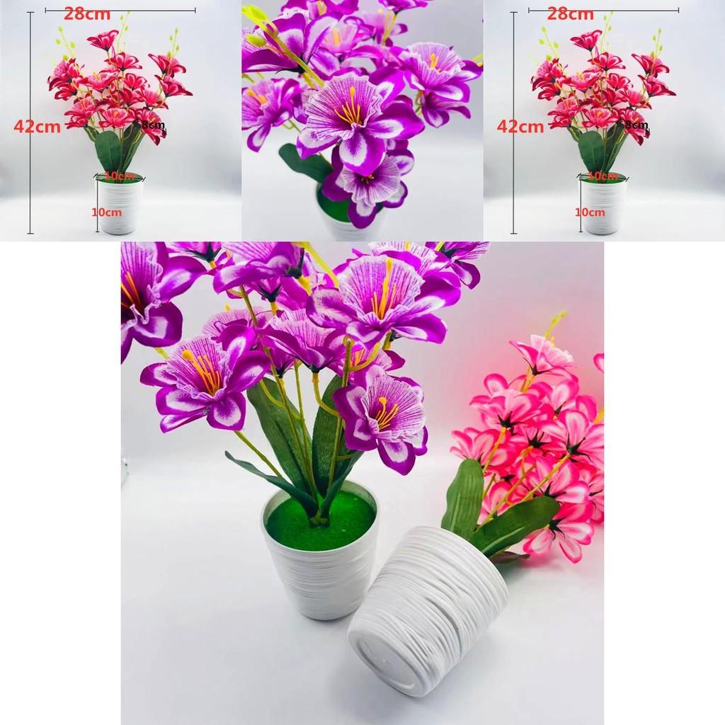 Artificial Orchid Flower Decor With Plastic Craft For Home And Office Settings