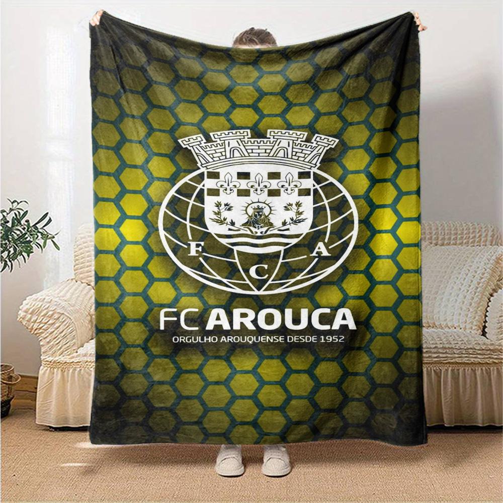 FC Arouca Print Flannel Blanket High Quality Warm Comfortable Cover for All Seasons Perfect for Gifts Home Decor