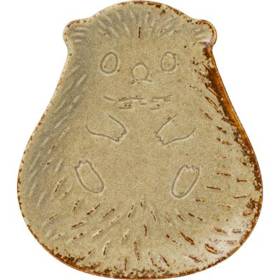 Minoru Pottery Mino Ware METSA Igel 115 Teller, dunkle Vanille