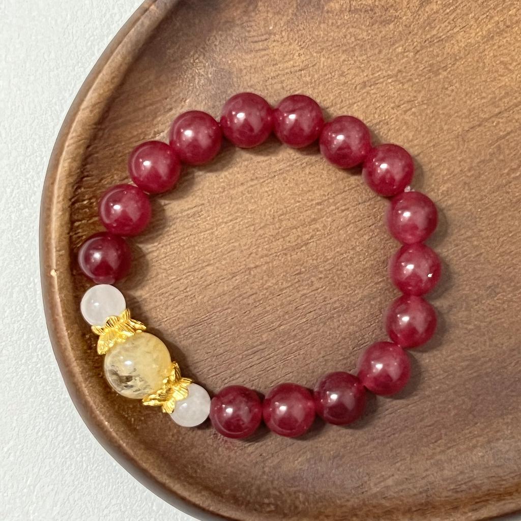 10mm Round Beaded Bracelet for Women Handmade Natural Stone Stretch Bangle DIY Jewelry Gifts