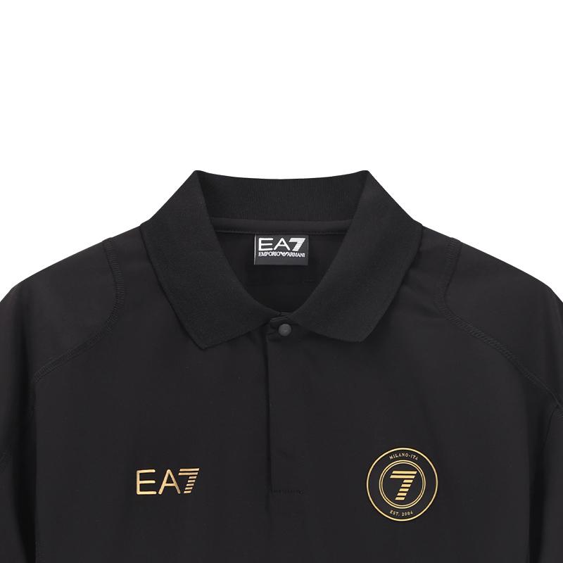 Emporio Armani EA7 FW25 Logo Stripe Decorated Short Sleeve Polo Shirt Men Tops 7M000257-AF13537-UC001