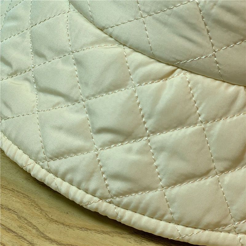 Fischerhut aus Baumwolle mit Rautenmotiv, Unisex, warme Daunenmütze aus Baumwolle, Rautenmotiv, warme Beckenmütze aus verdicktem Fleece für Damen