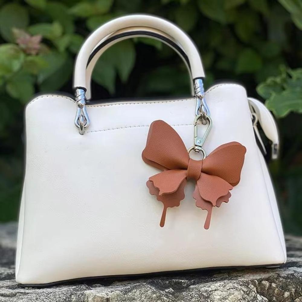 Retro Colorful Pendant Keychains Exquisit Leather Backpack Decoration Accessories Personalized Key Ring For Women Bag Pendant