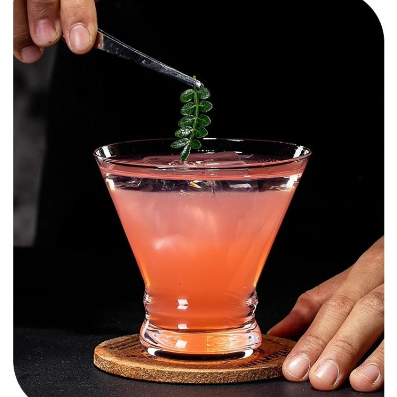 Short Footed Martini Glass Cup, Wide Mouthed Ice Cream Glass, Creative Dessert Ice Cream Cups, High-end Cocktail Whisky Glass