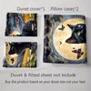 Cat, Moon, Butterflies. Bedding Duvet Cover Sets Duvet Covers Pillowcases Gifts (1 * Duvet Cover 2 * Pillowcases, Without Duvet Insert)
