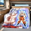 1pz Coperta in Flanella con Stampa Dragon Ball Super, Alta Qualità per Tutte le Stagioni, Decorazione per la Casa, Calore e Comfort, Perfetta per Regali di Natale