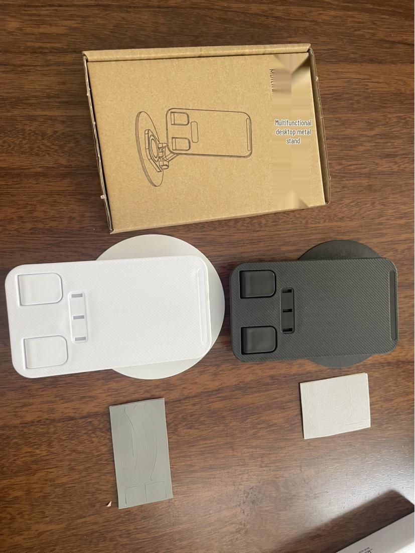 Multifunctional Adjustable Metal Desktop Phone & Tablet Stand White Multi-functional Phone Stand