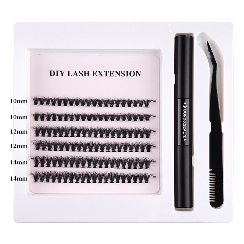 Thick 3D Fluffy Set Segmented False Eyelashes Thick Curled Comfortable Segmented Hair Set