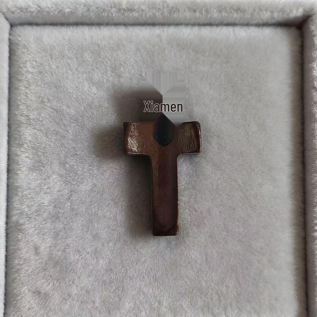 American Black Walnut Wood Cross Handle Piece - Easter Gift