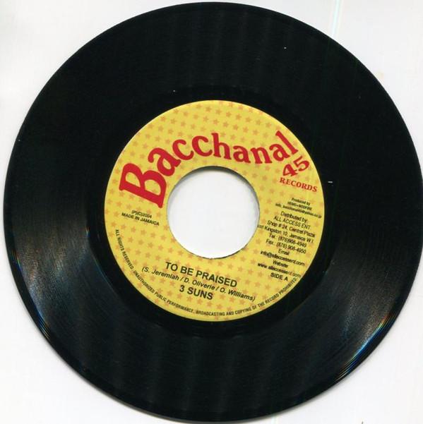

7inch Record 3 SUNS APPLE EYE To Be Praised Up In Water NONE Bacchanal 45 Re 2004 Jamaica Reggae Ska Dub Used