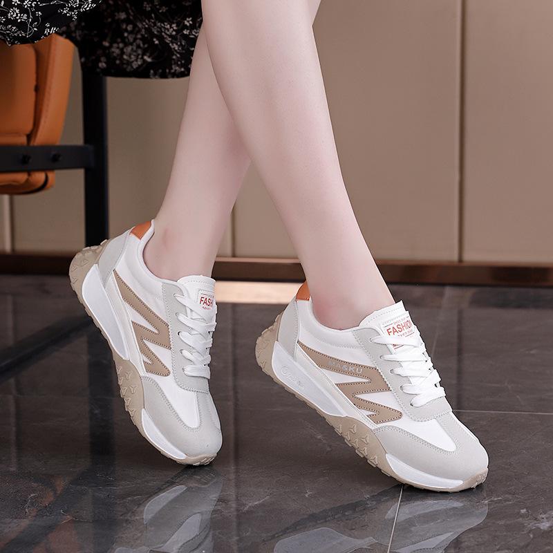 Spring Student Versatile Casual Single Shoes Women's Color Matching Niche Design Sports Shoes Lightweight Breathable Running Shoes
