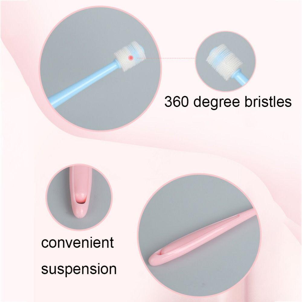 Soft Cat Toothbrush 360 Degree Pet Oral Cleaning Toothbrush Cat Dental Care Tool  for Dogs Cats