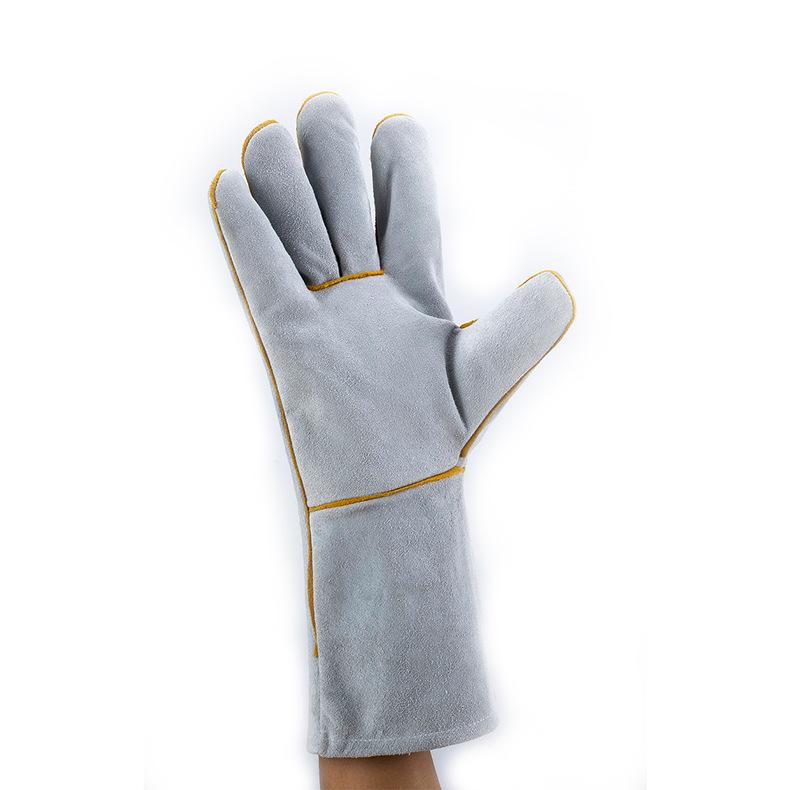 Extended Cowhide Welding Gloves Wear-resistant Gloves Welding Gloves Labor Insurance Cowhide Gardening Welder Gloves