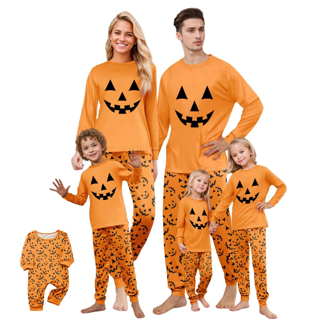 Druck Niedliches Familien-Set Pyjamas, Hauskleidung, Familien-Set Langarm-Oberteil Hosen-Set