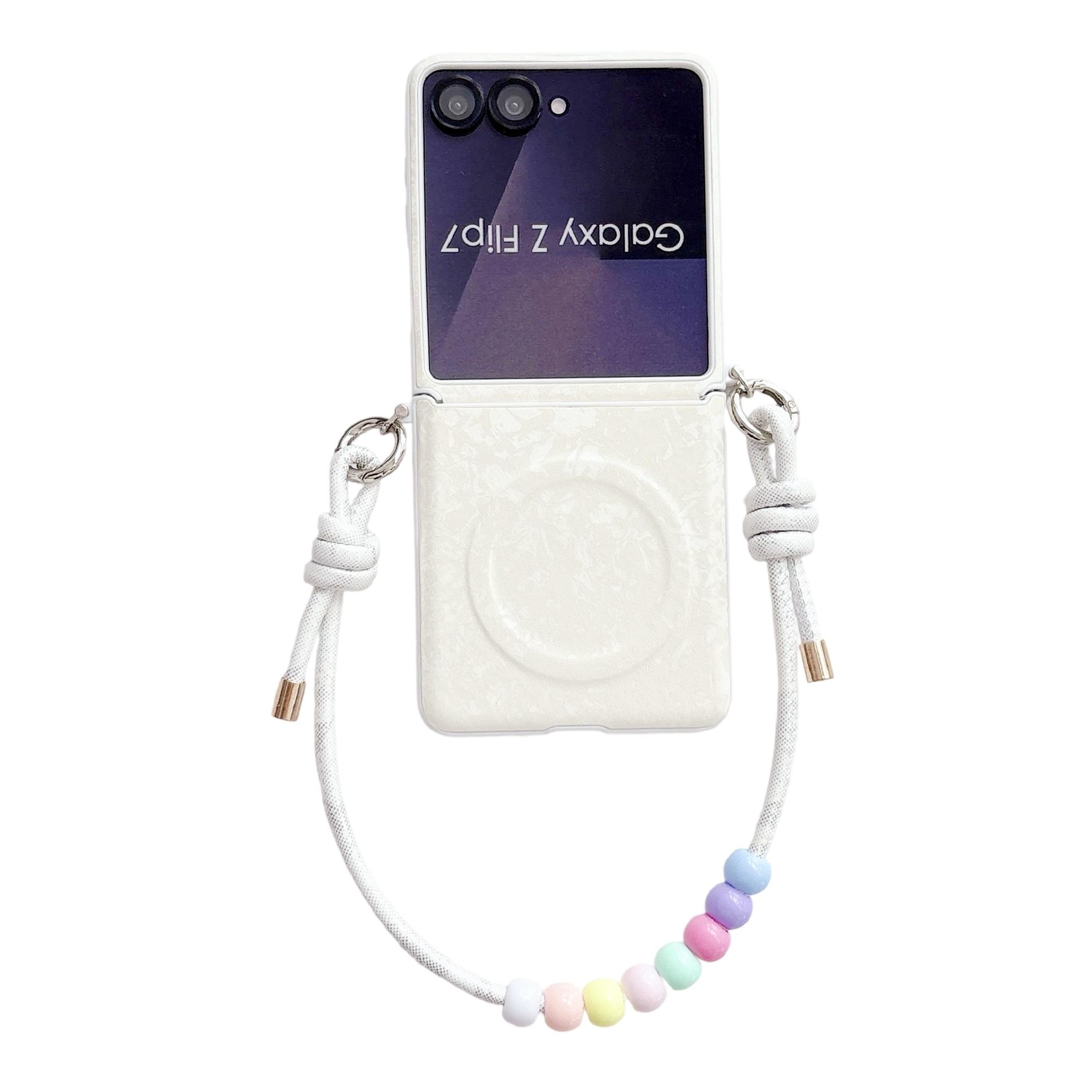

Dopamine Color Palette for Magsafe Magnetic Hinge Protection Wrist Strap Phone Case for Samsung Galaxy Z Flip 7 FE 6 5 5G Cover Galaxy Z Flip5 білий
