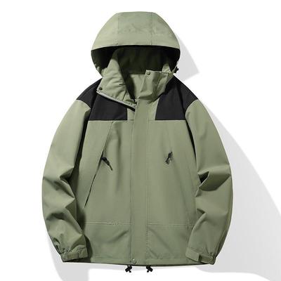 Giacca Sottile Monostrato da Coppia Primavera e Autunno con Abbinamento Colori per Sport all'Aria Aperta, Antivento e Traspirante, Giacca da Alpinismo