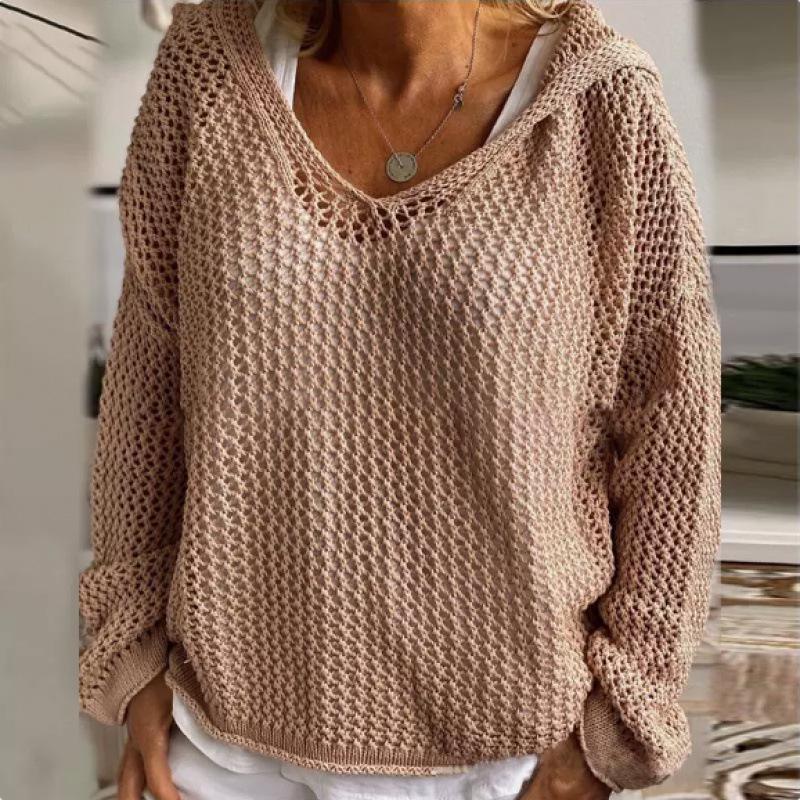 2026 Popular Hooded Lightweight Sun Protection Knit Sweater