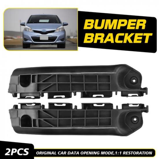 Front Driver & Passenger Bumper Support Bracket Set For  Toyota Yaris