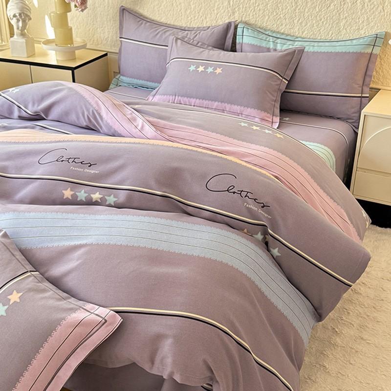 Fresh Style Cotton Bedding Set - 1.2m 1.5m 1.8m 2.0m Soft Breathable Bed Linens