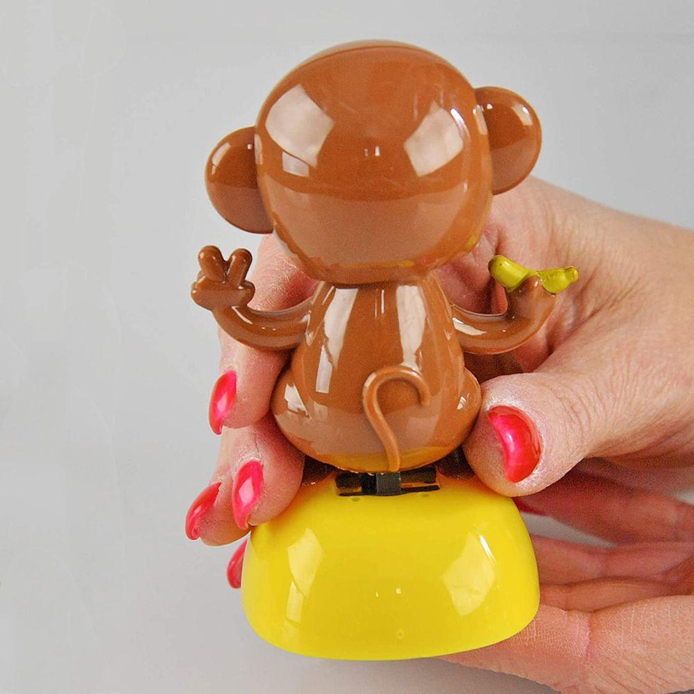 Car Interior Display Solar Toy Doll Dancing Monkey Figure Shaking Head Cat Bobble Head Doll