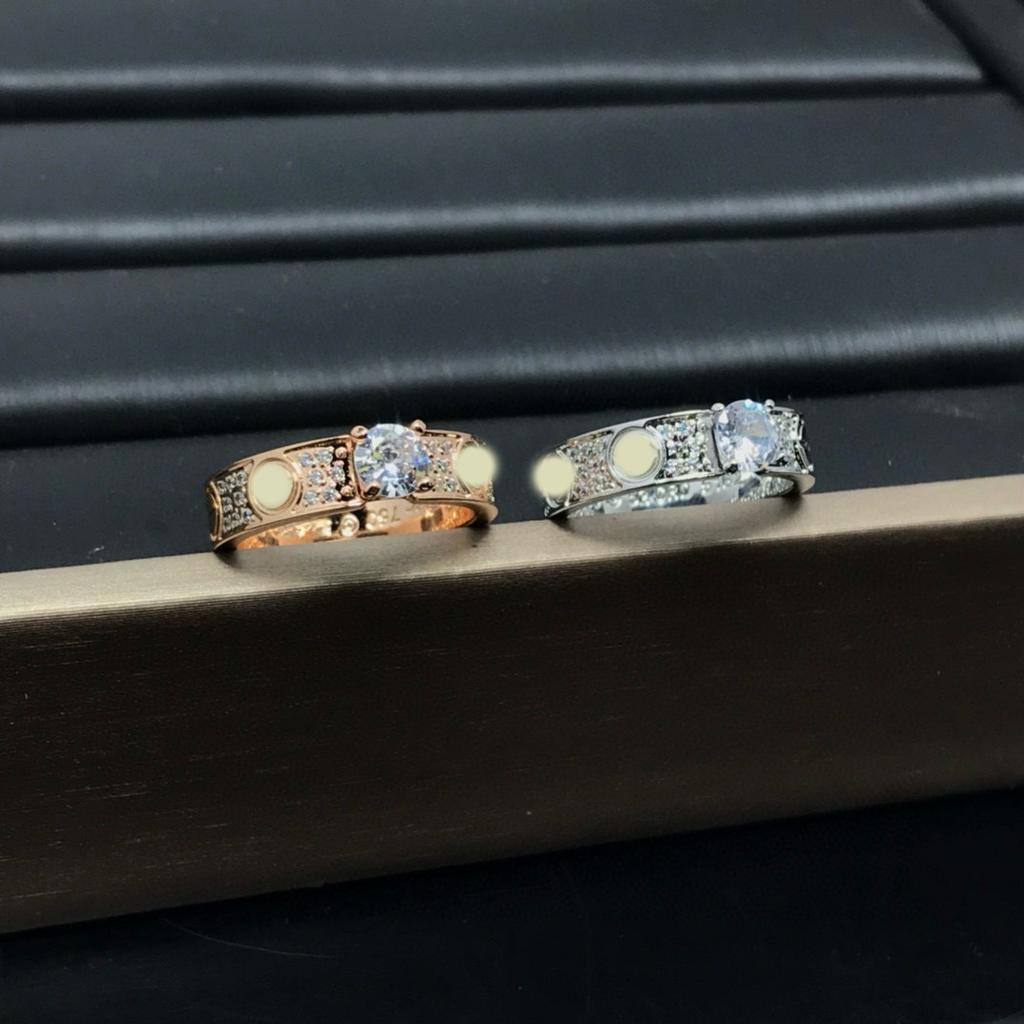Main Diamond Gypsy Star Ring Titanium Steel Couple Ring Closed Full Diamond Wide Edition High Version European and American Jewelry