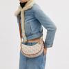 Coach Mira 23 Horse And Carriage Print Coated Canvas And Leather Crossbody Bag Medium Women Bags Chalk Polished-Amber CM584-B4TXF