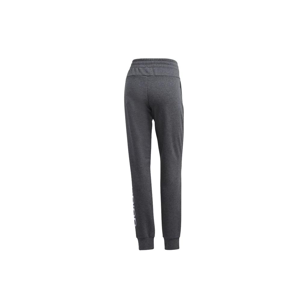 Adidas W E Lin Pant Logo Training Jogger Pants Women Bottoms Dark-Heather-Gray FM6805