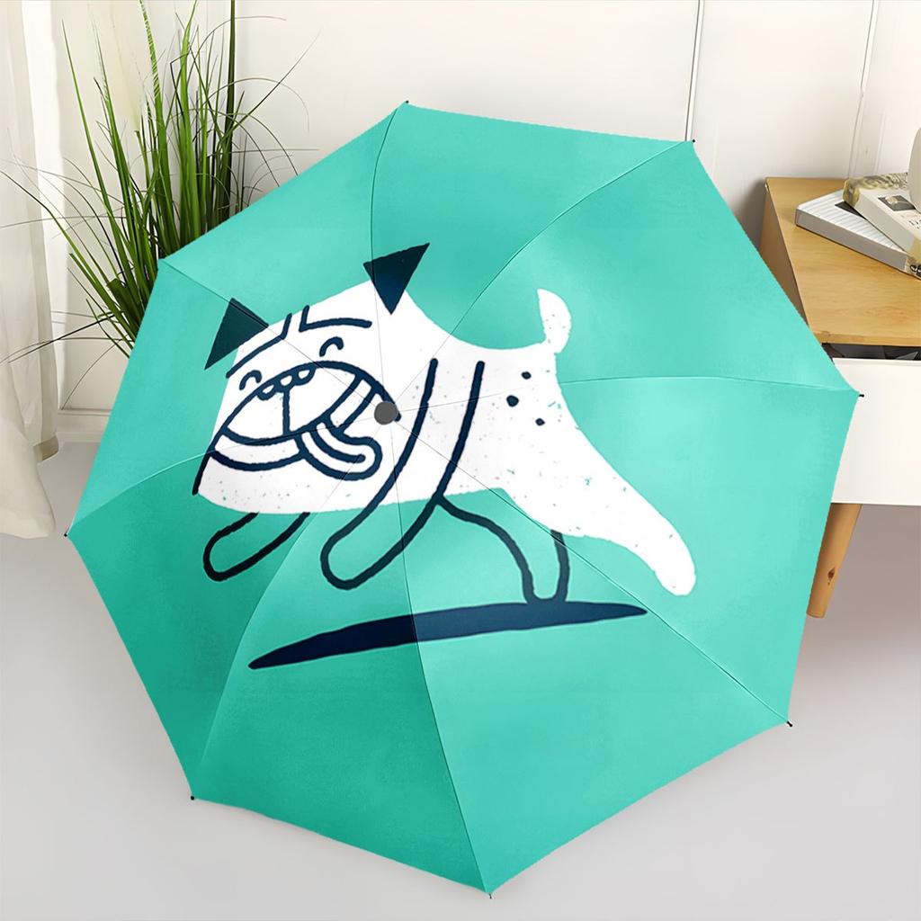 Jumping Dog Umbrella - Open/Close Compact Folding Canine-Themed Parasol with Cute Puppy Design, Durable for Christmas Gifts &