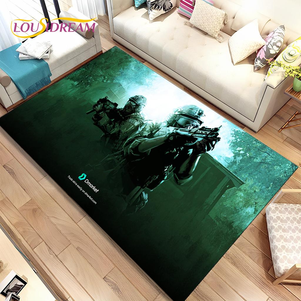 CS GO,Game Gamer,Counter Strike Area Rug,Carpet Rug for Home Living Room Children Bedroom Sofa Doormat Decor,Non-slip Floor Mat
